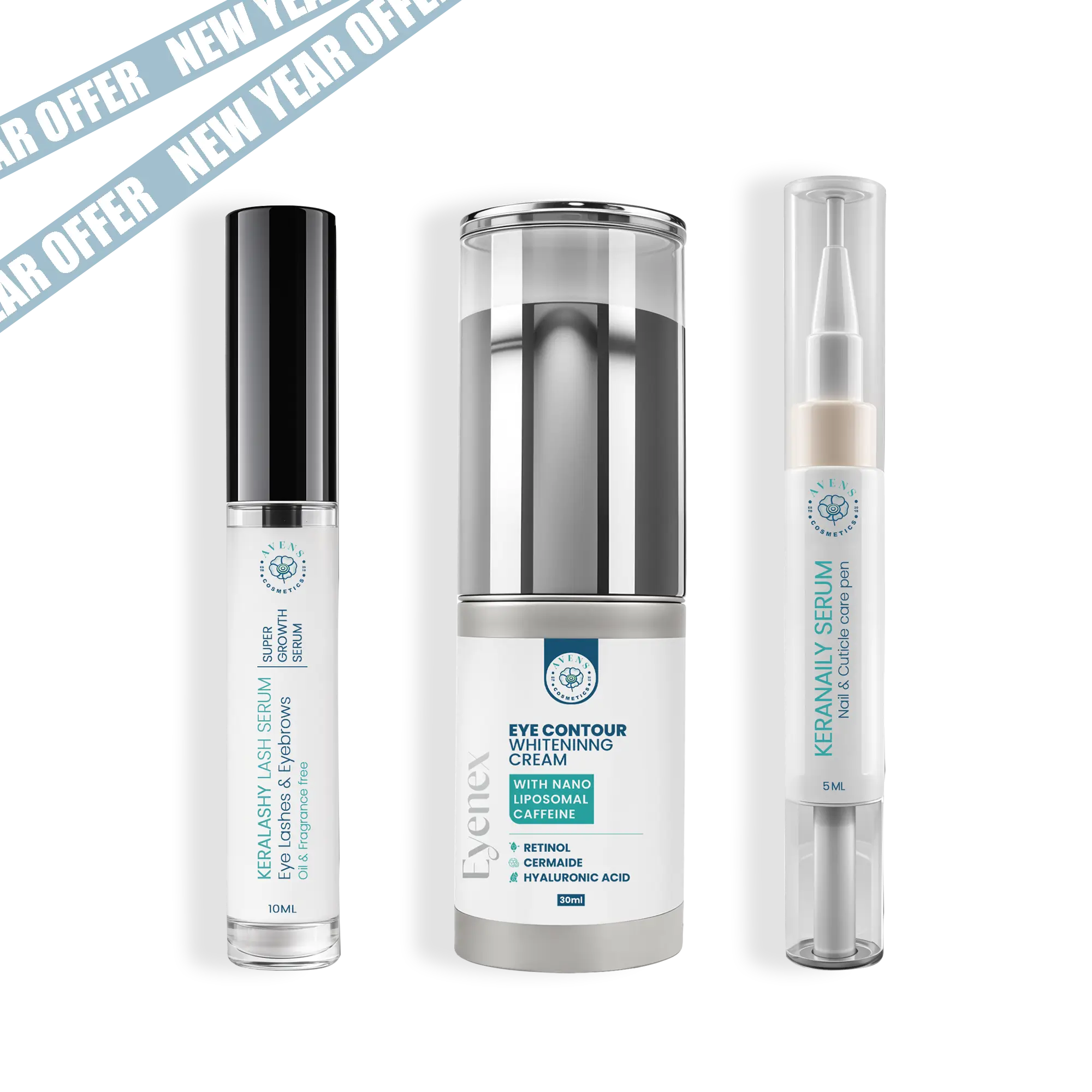 NEW YEAR OFFER (KERALASHY SERUM + KERANAILY SERUM + EYENEX CREAM )