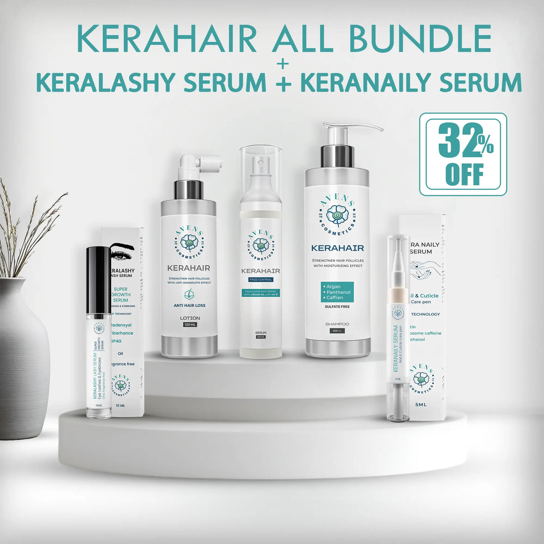 KERAHAIR GROUP + KERALASHY SERUM + KERANAILY SERUM