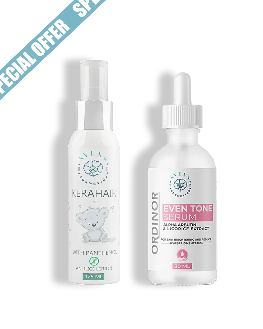 KERAHAIR ANTILICE LOTION X ORDINOR EVEN TONE SERUM