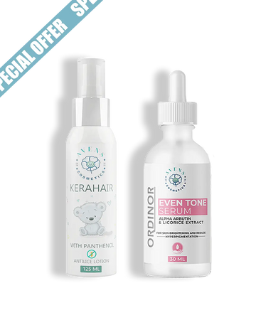 KERAHAIR ANTILICE LOTION X ORDINOR EVEN TONE SERUM