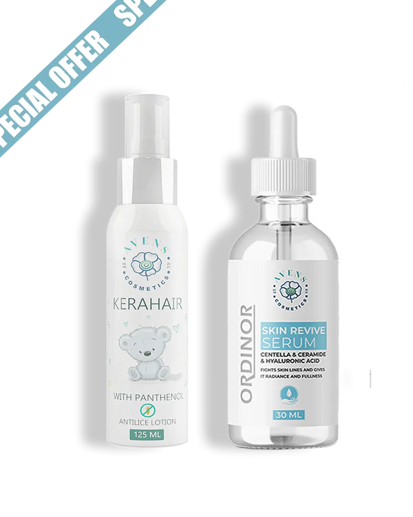 KERAHAIR ANTILICE LOTION X ORDINOR REVIVE SKIN SERUM