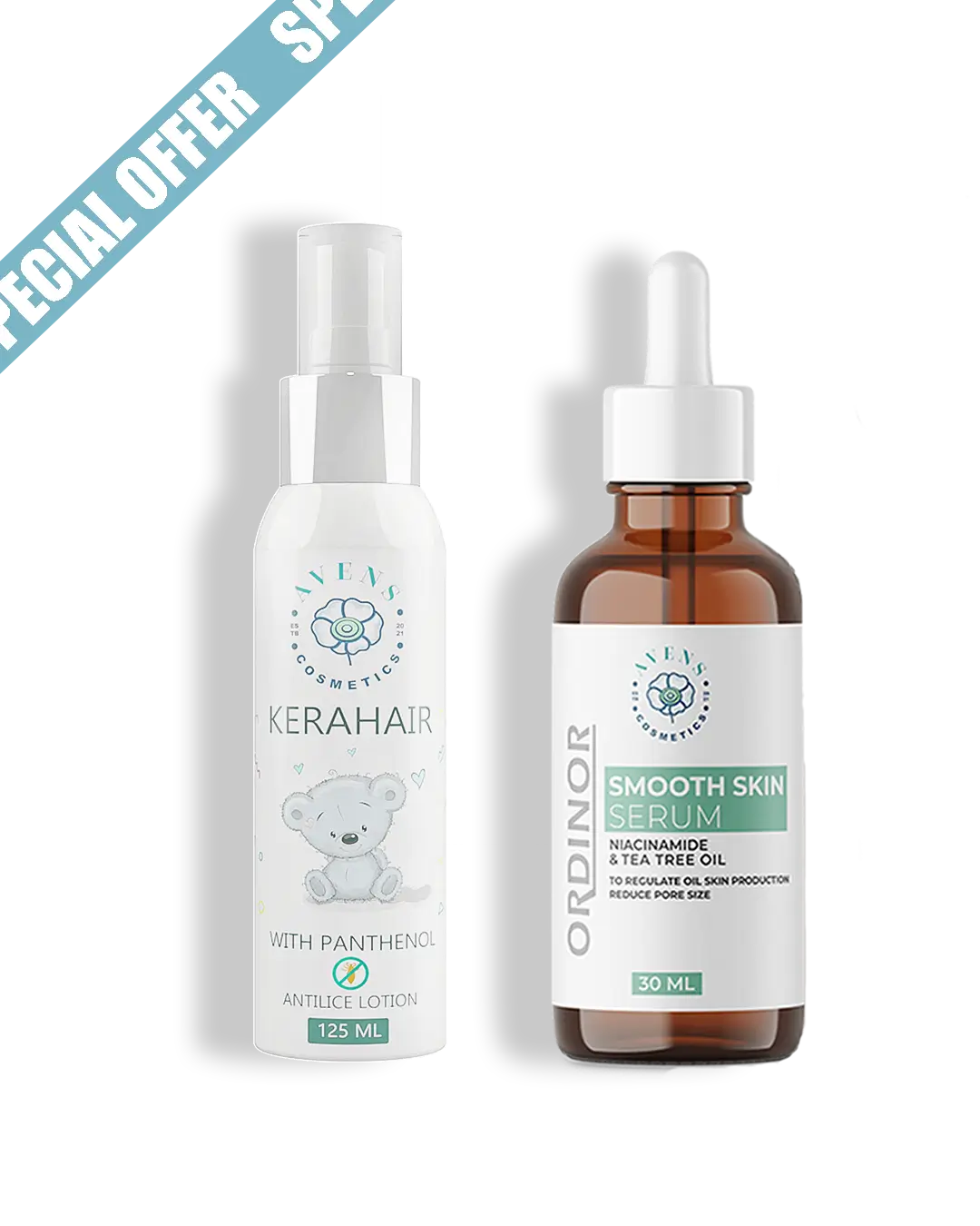 KERAHAIR ANTILICE LOTION X ORDINOR SMOOTH SKIN SERUM