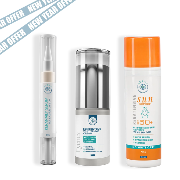 NEW YEAR OFFER (EYENEX CREAM + KERANAILY SERUM + KERATENSIVE SUN SCREEN  )