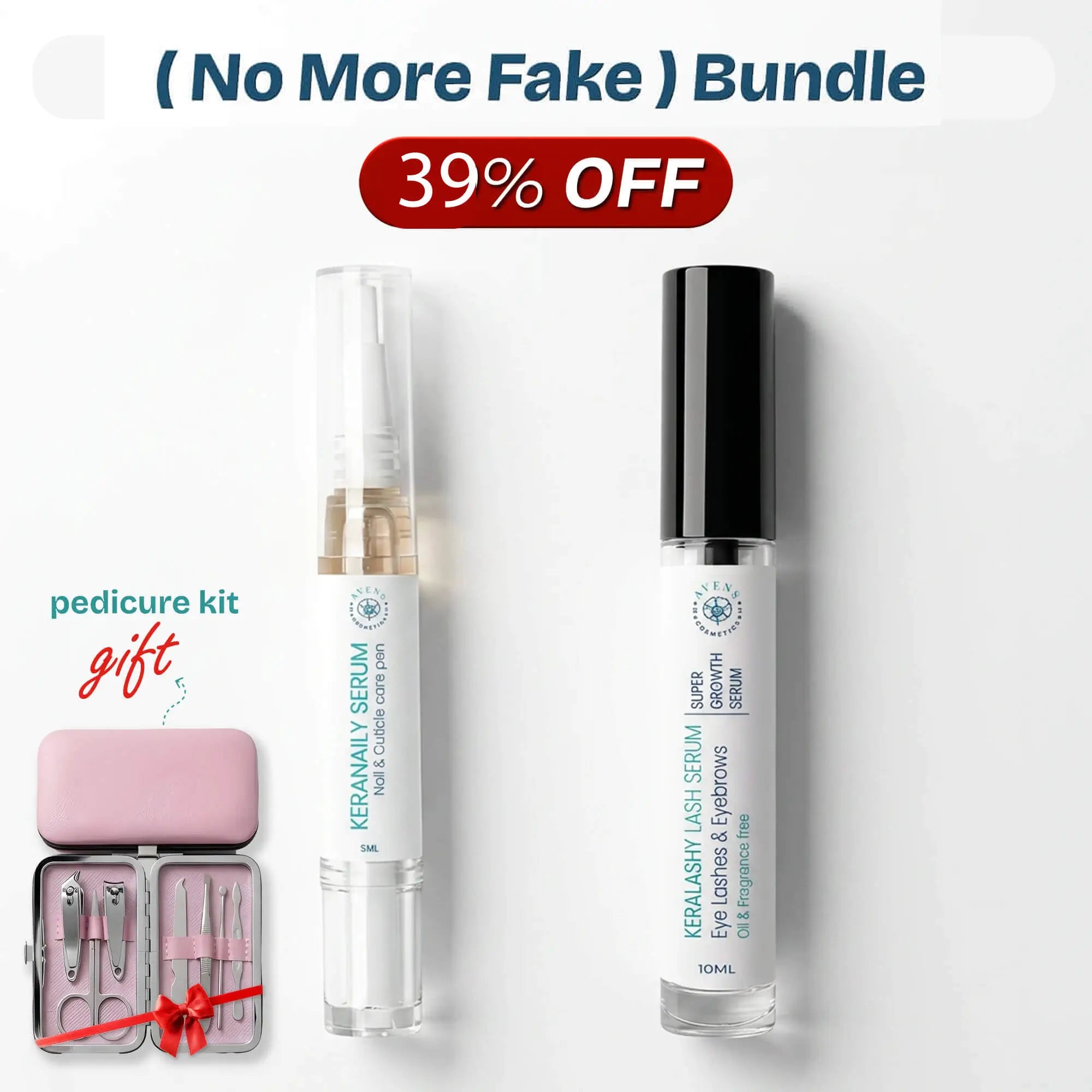 (No more fake) bundle (keraNaily serum keraLashy serum pedicure kit (gift ))