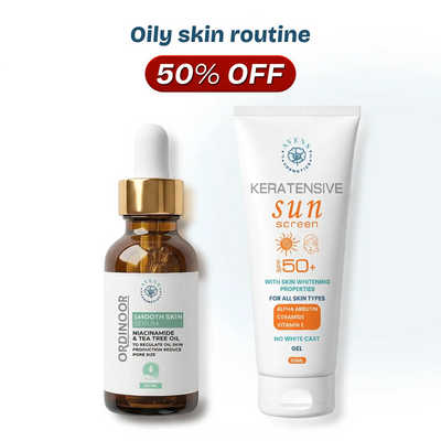 Oily skin routine (Smooth skin serum+ Keratensive sunscreen )