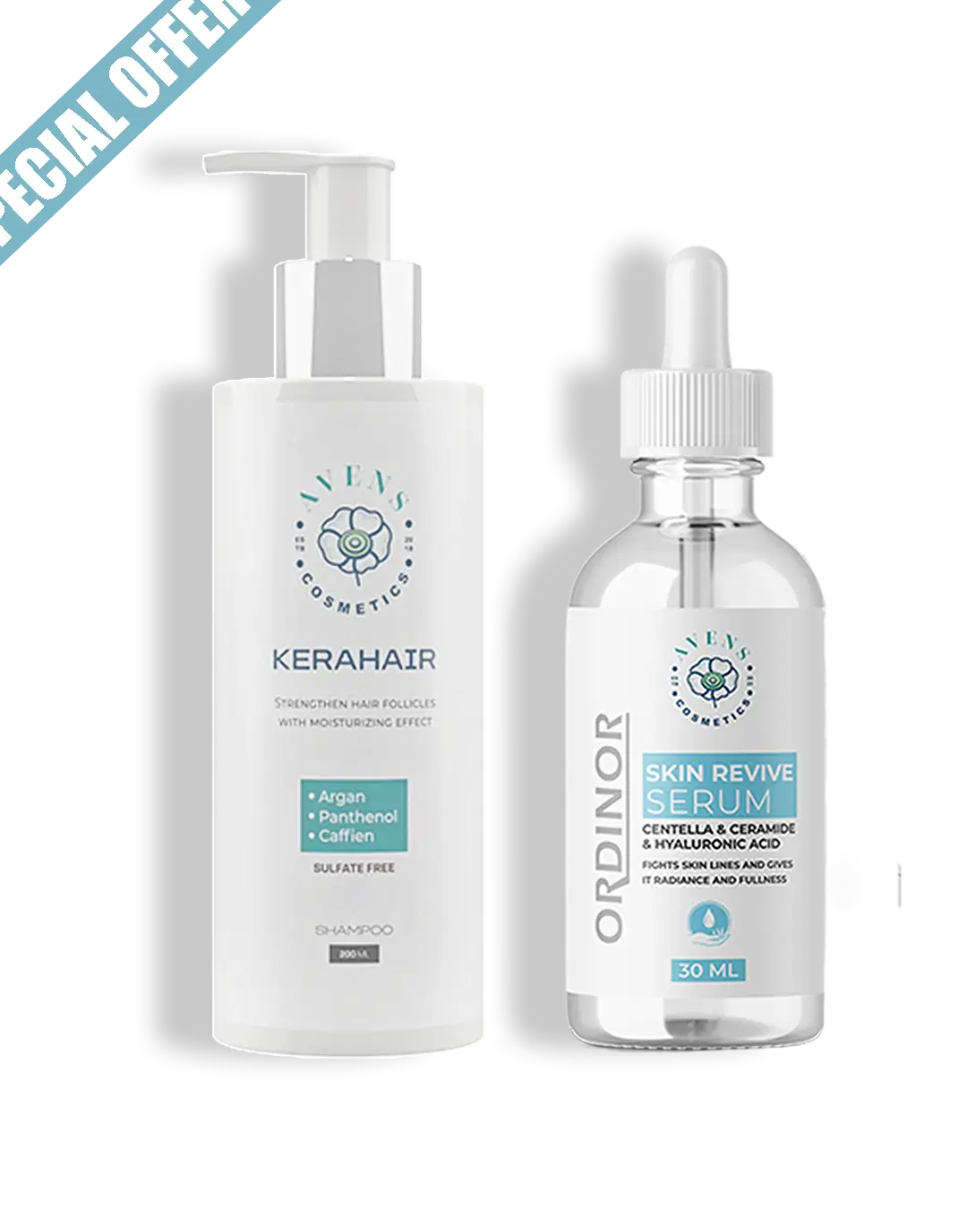 KERAHAIR SHAMPOO X ORDINOR  REVIVE SKIN SERUM