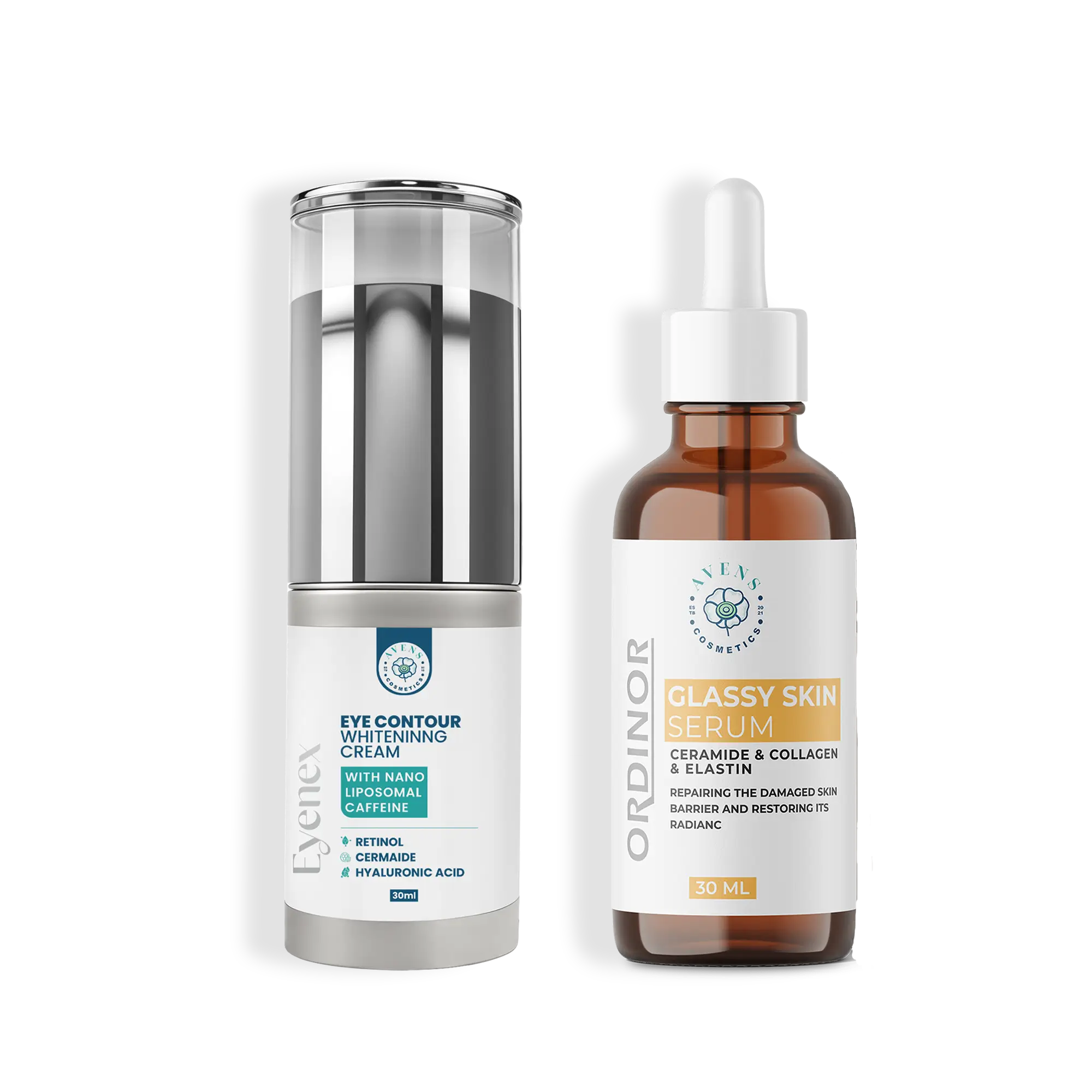 EYENEX CREAM X ORDINOR GLASSY SKIN SERUM