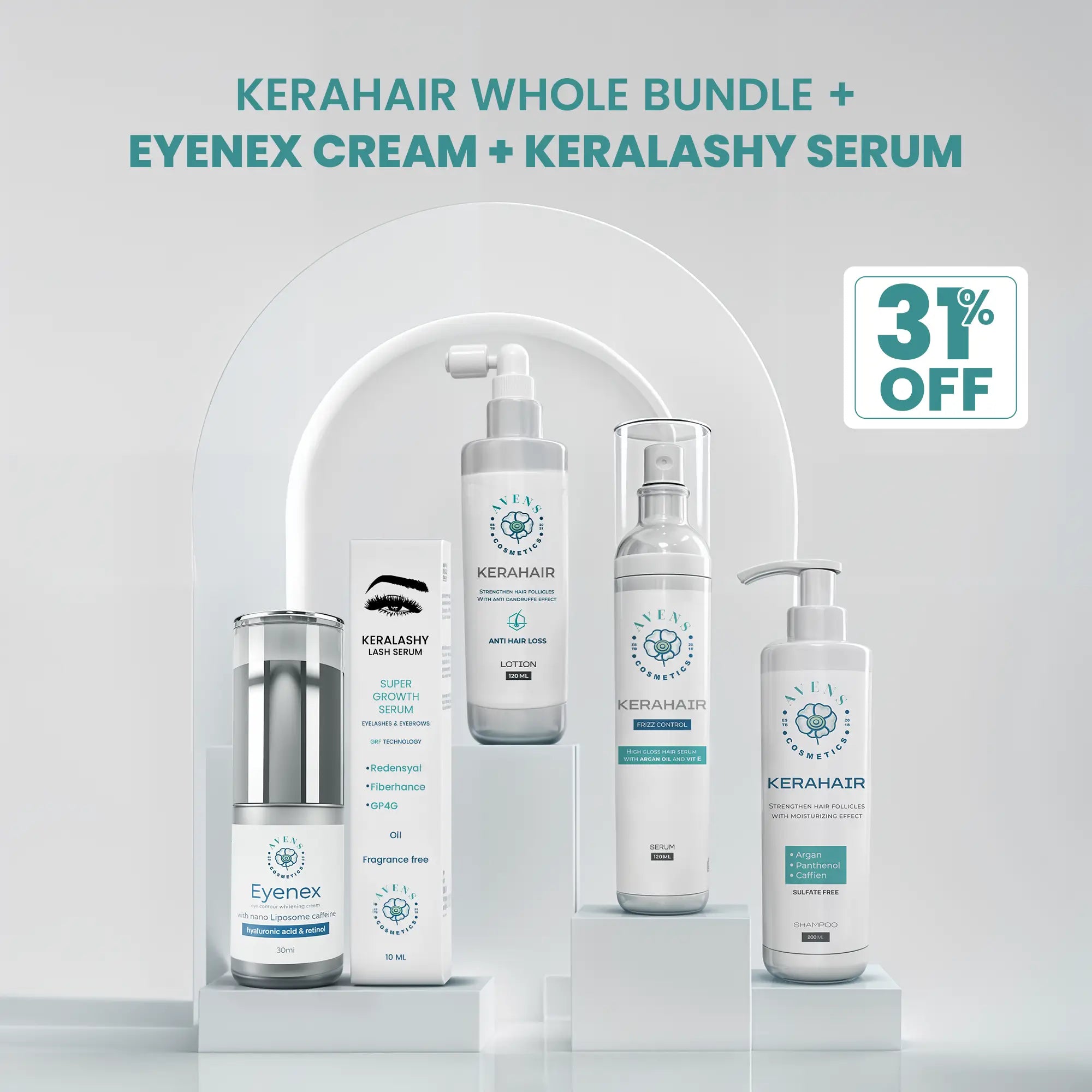 KERAHAIR GROUP + EYENEX CREAM + KERALASHY SERUM