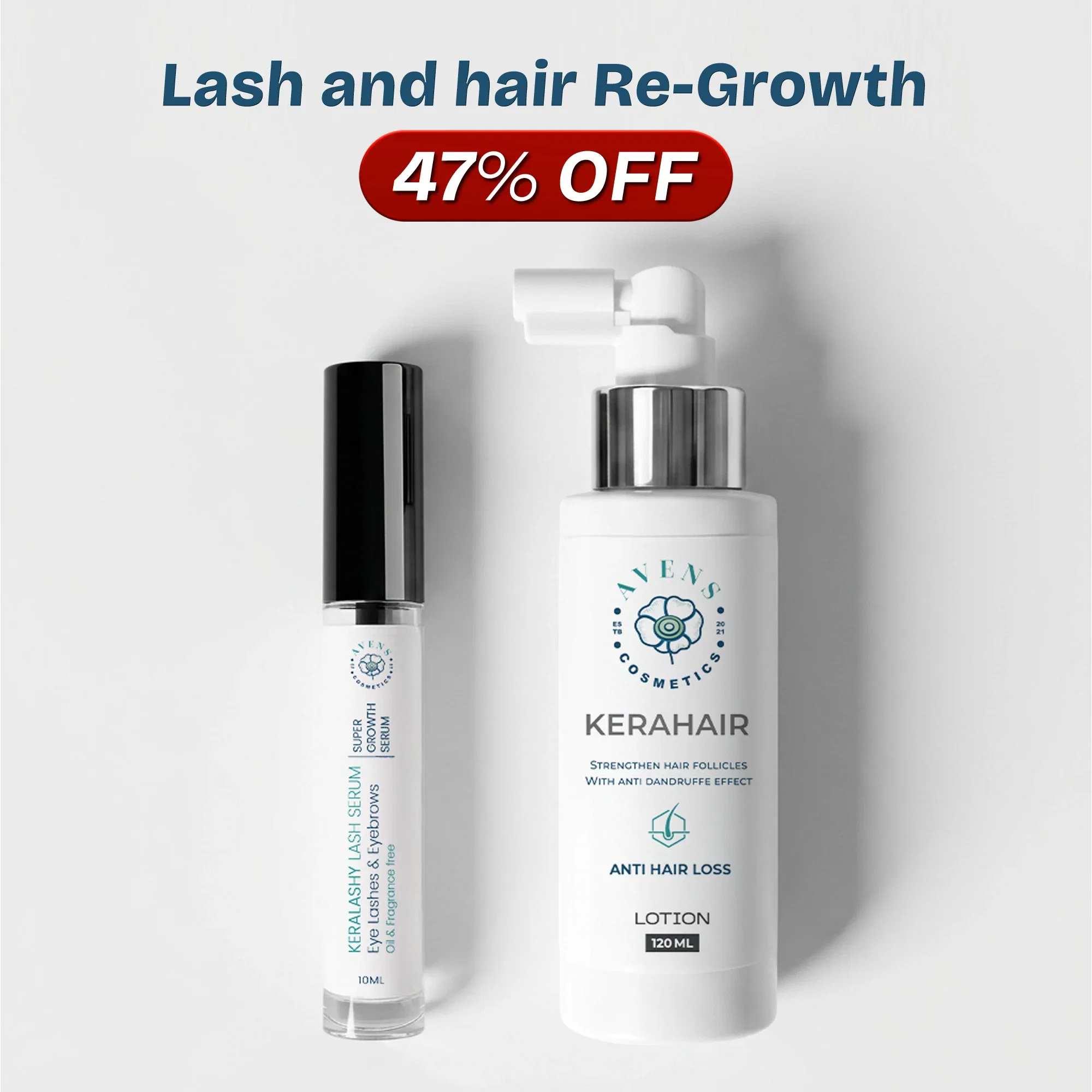 Lash and hair Re-Growth (KERA LASHY SERUM + KERAHAIR LOTION )