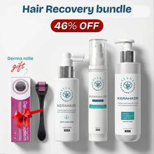 Hair Recovery bundle (Kerahaire shampoo  Kerahair lotion  Kerahair serum  Derma roller (GIFT))